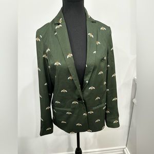 Toshop blazer green with bees design size 4